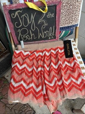 Galita Red Chevron Knit Women's SHORTS